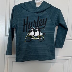 Hurley Blue Kids Hoodie with Surfing Monkeys
